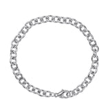 SILVER ROUND CABLE LINK CLASSIC BRACELET