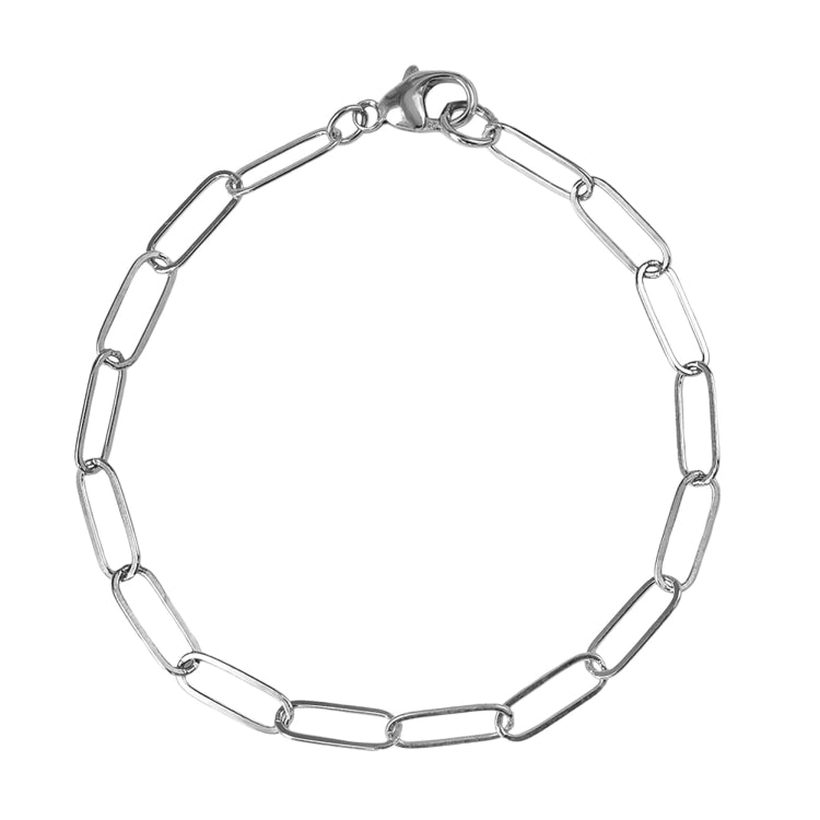 SILVER PAPERCLIP BRACELET-SMALL
