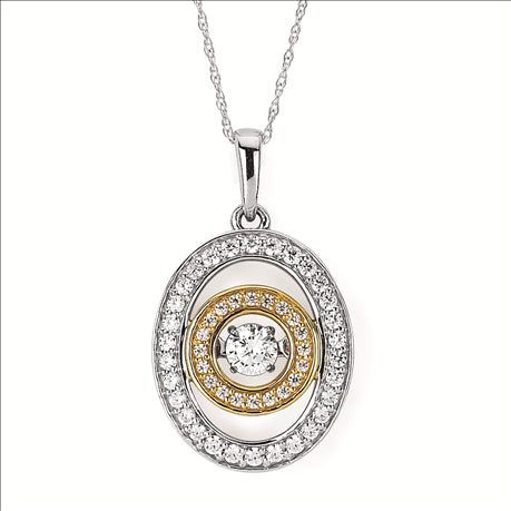 1/2ctw Diamond 14K Rhythm of Love Pendant