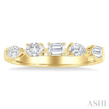 1/2 Ctw Mixed Shape Diamond Cut Fashion Band in 14K Yellow Gold