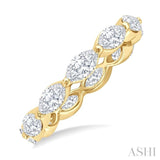 2 Ctw East-West Set Marquise Cut Diamond Eternity Wedding Band in 14K Yellow Gold