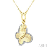 .15CTRDDM BUTERFLY CHARM PD YW 10K-G+CH*
