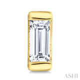 1/10 Ctw Baguette Diamond Petite Fashion Earrings in 10K Yellow Gold