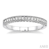 1/2 Ctw Round Cut Diamond Wedding Band in 14K White Gold