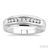 1/6 ctw Round Diamond Men's Ring in 14K White Gold