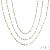 15 Ctw Bezel Set Round Cut Diamond Layered 60-Inch Necklace in 14K Yellow Gold