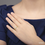 1/2 ctw Diamond Engagement Ring with 1/4 ct Round Cut Center Stone in 14K Yellow Gold