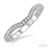 1/6 Ctw Round Cut Diamond Matching Wedding Band in 14K White Gold