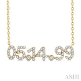 1/4 Ctw '05.14.99' Date Diamond Necklace in 10K Yellow Gold