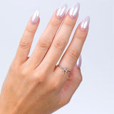1/20 Ctw Initial 'S' Round Cut Diamond Fashion Ring in 10K White Gold