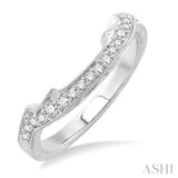 1/5 Ctw Round Cut Diamond Wedding Band in 14K White Gold