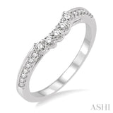 1/3 Ctw Round Cut Diamond Wedding Band in 14K White Gold