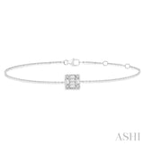 1/8 Ctw Petite Fusion Diamond Fashion Bracelet in 10K White Gold