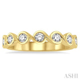 1/2 Ctw Round Cut Diamond Stack Band in 14K Yellow Gold