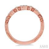 1/5 Ctw Round Cut Diamond Fashion Band in 14K Rose Gold