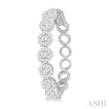 1 1/2 Ctw Lovebright Round Cut Diamond Hoop Earrings in 14K White Gold