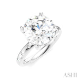 1/5 Ctw Round Shape Round Cut Diamond Semi-Mount Engagement Ring in 14K White Gold