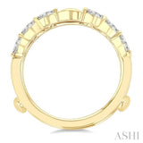 1/2 Ctw Carved Shank Marquise Cut Diamond Insert Ring in 14K Yellow Gold