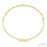 1/3 Ctw Full Length Floral Motif Round Cut Diamond Flex Bangle in 14K Yellow Gold
