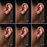 Platinum Hinged 10 mm Hoop Earrings