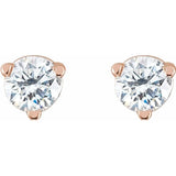 14K Rose Gold .06 CTW Natural Diamond Earrings