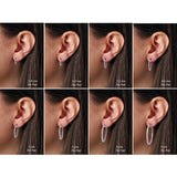 14K Yellow Gold 1/2 CTW Lab-Grown Diamond Inside-Outside 19 mm Hinged Hoop Earrings