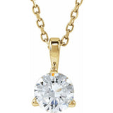 14K Yellow Gold 1/2 CTW Lab-Grown Diamond 18" Necklace
