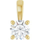 14K Yellow Gold 1/4 CT Lab-Grown Diamond Pendant