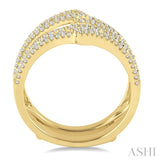 1 Ctw Round Cut Diamond Insert Ring in 14K Yellow Gold