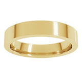 14K Yellow Gold 4 mm Comfort-Fit Flat Band Size 6