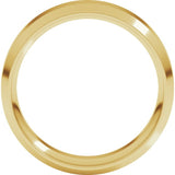 14K Yellow Gold 6 mm Beveled-Edge Comfort-Fit Flat Band Size 9.5