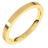 18K Yellow Gold 2 mm Comfort-Fit Flat Band Size 6