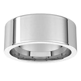 14K White Gold 8 mm Comfort-Fit Flat Band Size 9
