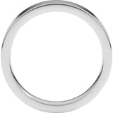 14K White Gold 4 mm Comfort-Fit Flat Band Size 8.5