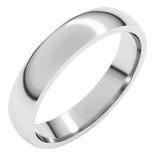 Sterling Silver 4 mm Lightweight Comfort-Fit Half Round Band Size 10.5