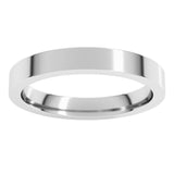 Platinum 3 mm Comfort-Fit Flat Band Size 6