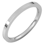 14K White Gold 1.5 mm Comfort-Fit Flat Band Size 5.5