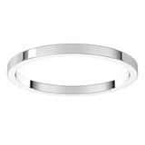 14K White Gold 1.5 mm Flat Band Size 6.5