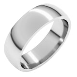 Sterling Silver 6 mm Lightweight Comfort-Fit Half Round Band Size 11
