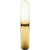 14K Yellow Gold 3.5 mm Half Round Band Size 4.5