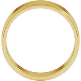 18K Yellow Gold 7 mm Stepped-Edge Flat Band Size 7.5