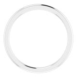 14K White Gold 1.5 mm Comfort-Fit Half Round Band Size 8.5