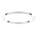 14K White Gold 1 mm Flat Band Size 8