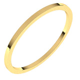 14K Yellow Gold 1 mm Flat Band Size 6