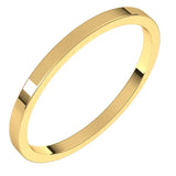 14K Yellow Gold 1.5 mm Flat Band Size 8.5