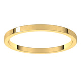 14K Yellow Gold 1.5 mm Flat Band Size 5