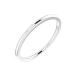 Platinum 1.5 mm Comfort-Fit Half Round Band Size 7