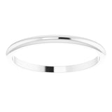 14K X1 White Gold 1.5 mm Half Round Band Size 6