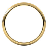 14K Yellow Gold 1.5 mm Half Round Band Size 7