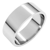 10K White Gold 7 mm Flat Band Size 14